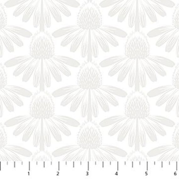 Indelible Soft Coneflower Oat by Anna Maria Textiles // 100% cotton // Quilting Fabric // Northcott Fabrics // Echinacea // Floral Fabric