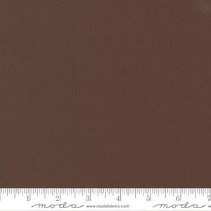 Moda Bella Solids - Chocolate // Quilting Cotton // 100% cotton // Moda Fabrics // Brown Solid Fabric