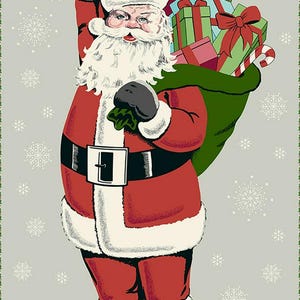 Retro Hoho Santa Panel by Andover // 100% quilting cotton // Quilt Panel // Christmas Panel // Santa Claus