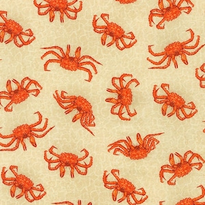 Catch of the Day Crab by Robert Kaufman Fabrics // Quilting Fabric // 100% Cotton // Crab Fabric