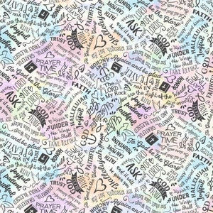 Have Faith Words by Timeless Treasures Fabric // Quilting Cotton // Cotton Woven // 100% cotton // Religious Fabric