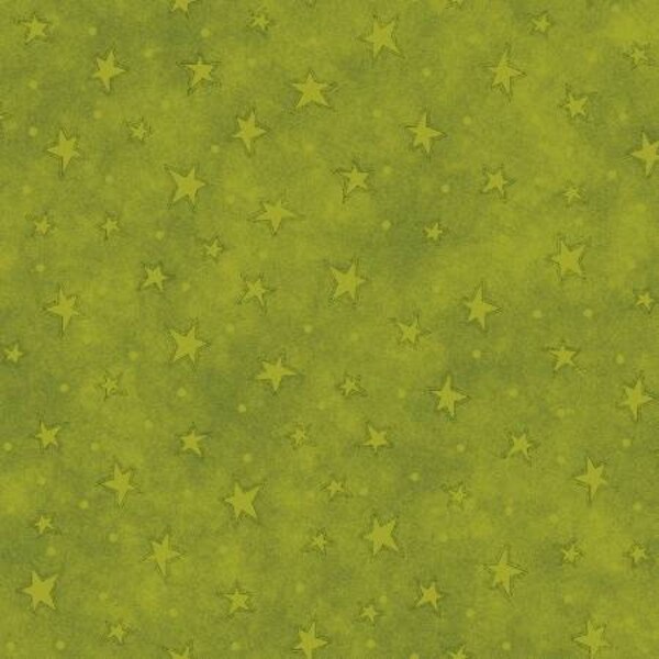 Lime Stars by Henry Glass & Co // Quilting Cotton // Cotton Woven // 100% cotton // Star Fabric // Blender Fabric