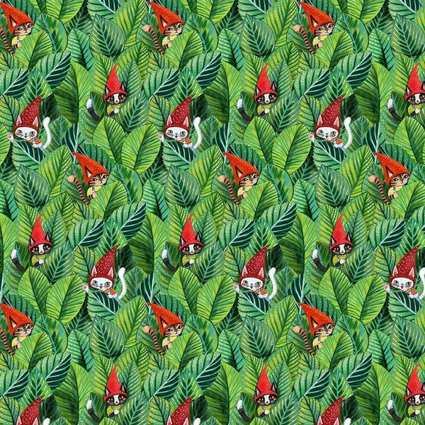 Somebunny to Love - My Gnomies by Dear Stella Fabric // Quilting Cotton // Cotton Woven // 100% cotton // Cat Fabric