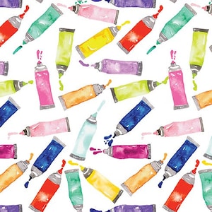 Mess Maker Squeeze the Day by Michael Miller Fabrics // 100% cotton // Quilting Fabric // Artist Fabric // Paint Fabric