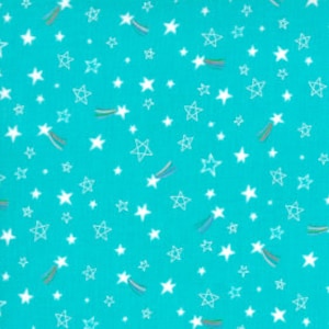 Hello Sunshine Stars Aqua by Moda Fabrics // Quilting Cotton // Cotton Woven // 100% cotton // Star Fabric