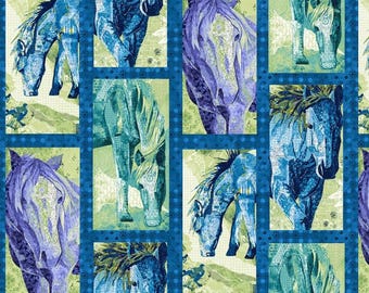 Dream Horses - Patchwork Horses by Studio E Fabrics // Quilting Cotton // Cotton Woven // 100% cotton // Farm Fabric