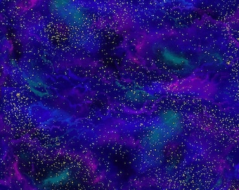 Cosmos - Galaxy Cosmic Sky Metallic by Timeless Treasures Fabrics // Quilting Cotton // Cotton Woven // 100% cotton // Outer Space Fabric