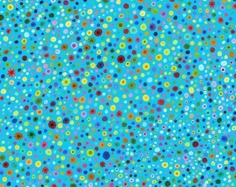 Light Blue Glass Beads by Wilmington Prints // 100% cotton // Quilting Fabric // Dot Fabric // Colorful Fabric