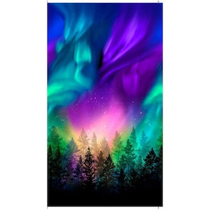 Northern Lights Aurora Borealis by Timeless Treasures Fabric // Quilting Cotton // Cotton Woven // 100% cotton // Sky Fabric