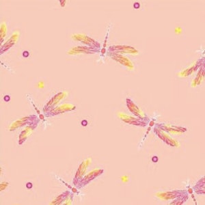Michael Miller - Dragonfly Chic Pink Fabric // Quilting Cotton // Cotton Woven // 100% cotton // Dragonflies Fabric