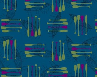 Silent Sports Canoe Paddles by Studio E Fabrics // Quilting Cotton // Cotton Woven // 100% cotton // Water Sports Fabric