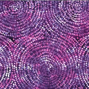 Hoffman Batik Pansy Bali Batik // Quilting Fabric // 100% Cotton // Swirled Fabric