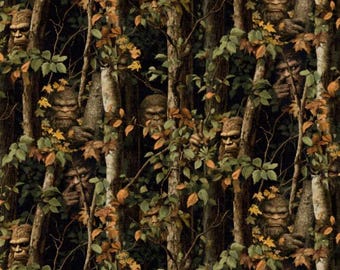 Legendary Loner Peekaboo by 3 Wishes Fabric // Quilting Cotton // Cotton Woven // 100% cotton // Bigfoot Fabric
