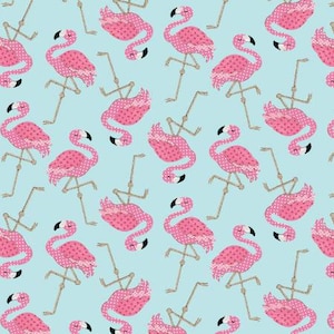 At the Zoo Flamingos by Studio E Fabrics // 100 % Cotton // Quilting Fabric // Flamingo Fabric