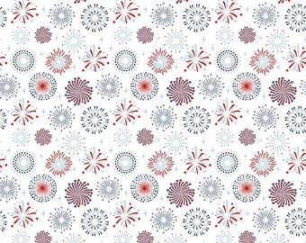 Stars and Stripes Forever - Fireworks by Riley Blake Fabrics // Quilting Cotton // Cotton Woven // 100% cotton // Patriotic Fabric
