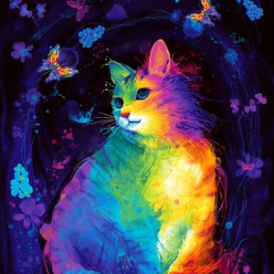 Panneau de races de chat Féline quilting Tissu coton 60 cm x 110 cm Elizabeth/'s studio