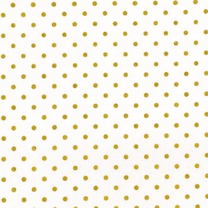 Holiday Twinkle 2 Spot On Snow Metallic by RJR Fabrics // Quilting Cotton // Cotton Woven // 100% cotton // Gold Dot Fabric