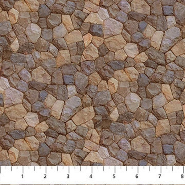 First Frost - Stones by Northcott Fabrics // Quilting Fabric // 100% Cotton // Rock Fabric