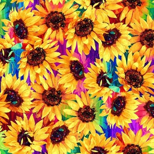 Sundance Packed Sunflowers by Timeless Treasures Fabrics // 100% cotton // Quilting Fabric // Floral Fabric
