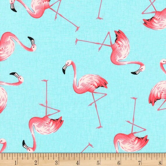 Robert Kaufman Sky Flamingo Fabric // Quilting Cotton // | Etsy