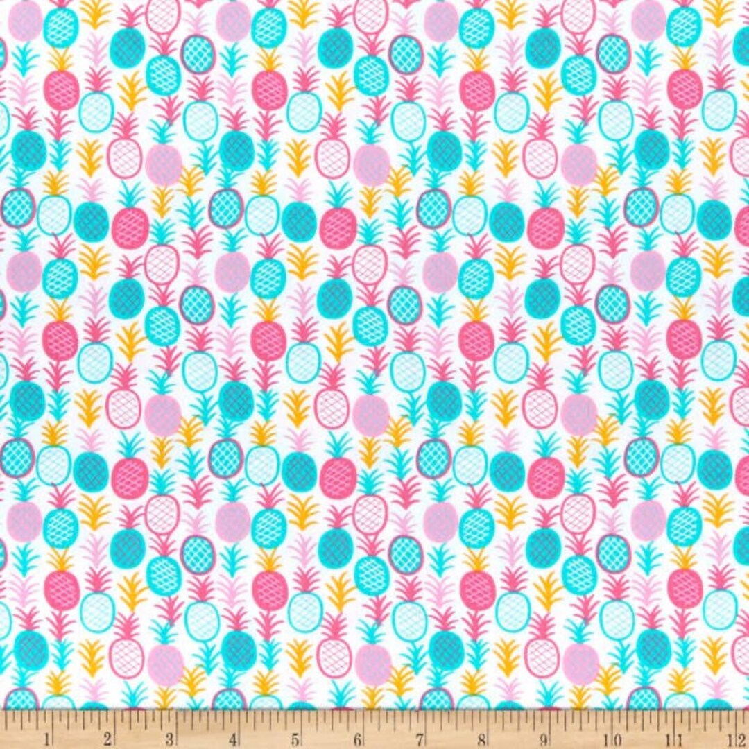 Dear Stella Toucan Do It Pineapple Express Fabric // Quilting Cotton