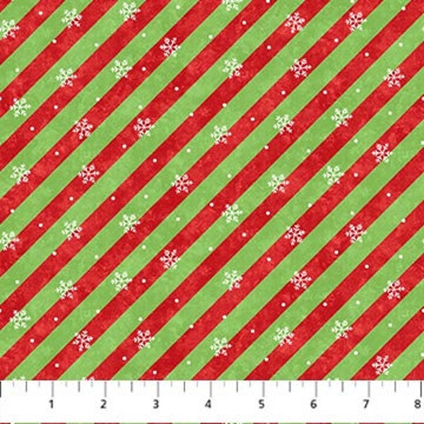 Christmas Wonder Diagonal Stripe by Northcott Fabrics // Quilting Cotton // Cotton Woven // 100% cotton // Christmas Fabric