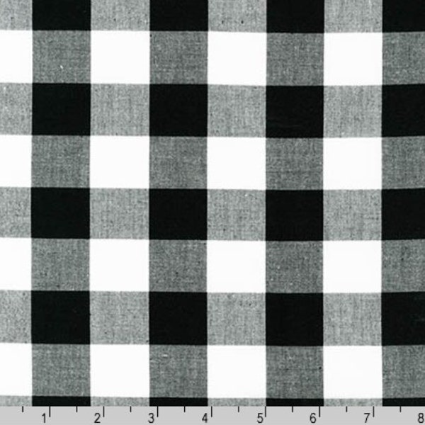 Robert Kaufman 1" Buffalo Check Fabric // Quilting Cotton // Cotton Woven // 100% cotton // Gingham Fabric