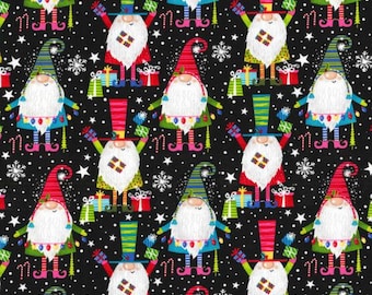 Fabric Traditions // Gnomes Bearing Gifts // 100% quilting cotton // Gnome Fabric // Christmas Fabric