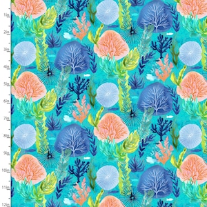 Sandsational - Under the Sea by 3 Wishes Fabric // Quilting Fabric // 100% Cotton // Coral Reef Fabric