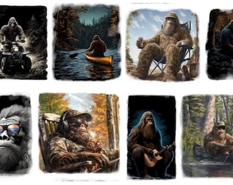Legendary Loner - Gone Squatchin' by 3 Wishes Fabric // 100% quilting cotton // Quilt Panel // Bigfoot // Sasquatch