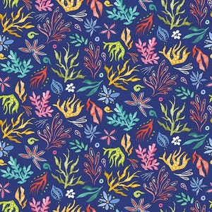 Along The Coast Tossed Seaweed by Blank Quilting // Quilting Cotton // Cotton Woven // 100% cotton // Coral Reef Fabric