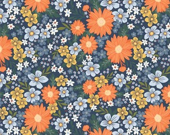 Happy Camper Retro Blooms by Art Gallery Fabric // Quilting Cotton // Cotton Woven // 100% cotton // Floral Fabric