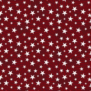 Stars of Valor - Stars All Over Red by Wilmington Prints // Quilting Cotton // Cotton Woven // 100% cotton // Patriotic Fabric