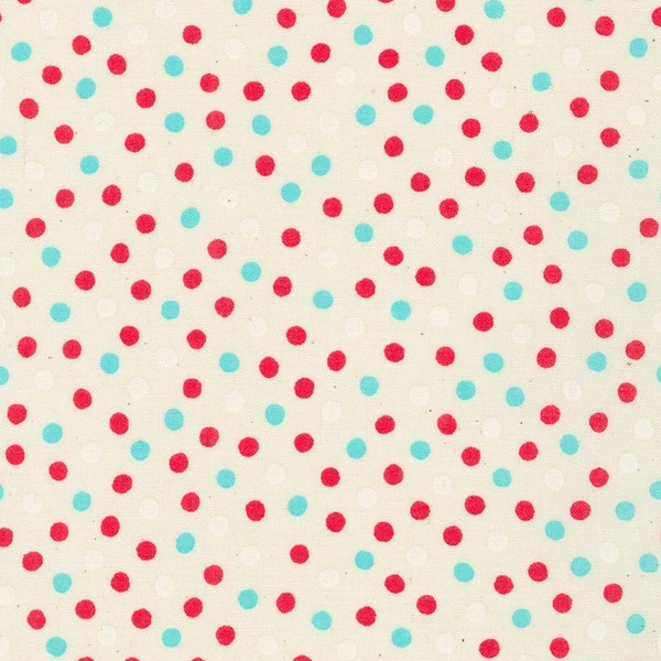 Dots Multi Red by Robert Kaufman Fabric // Quilting Cotton // Cotton Woven // 100% cotton // Polka Dot Fabric