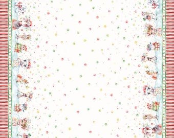 Little Darlings Christmas Character Double Border P&B Textiles // Quilting Cotton // Cotton Woven // 100% cotton // Animal Fabric
