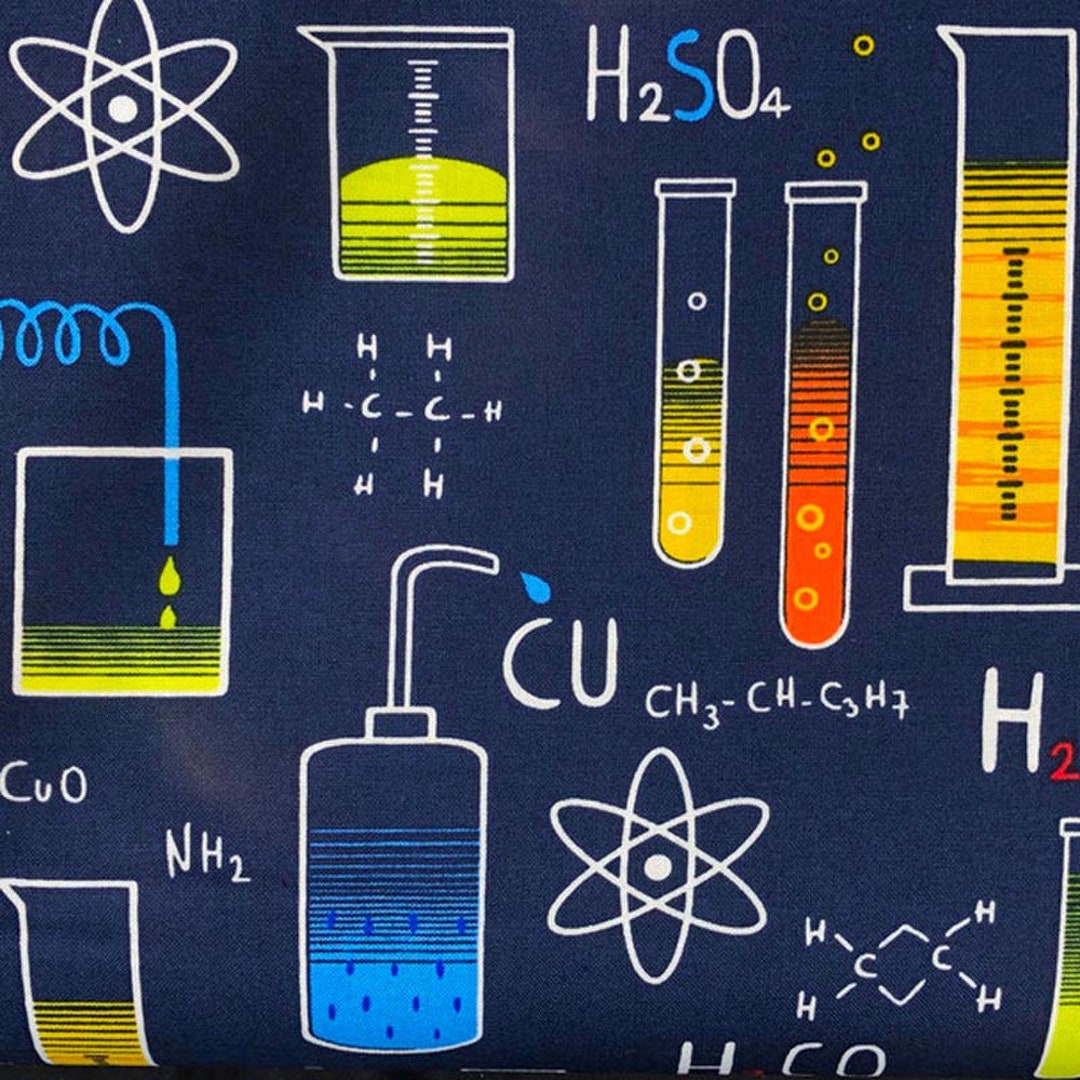 Geek Chic Beakers and Test Tubes by Studio E Fabrics // Quilting Cotton