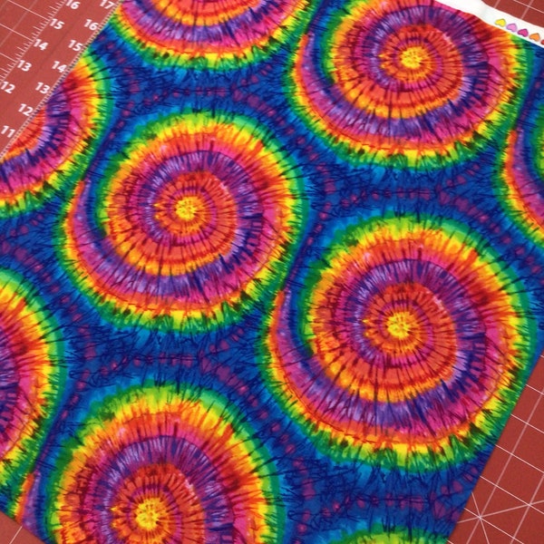 Timeless Treasures Rainbow Tie-Dye Fabric // Quilting Cotton // Cotton Woven // 100% cotton // Rainbow Fabric