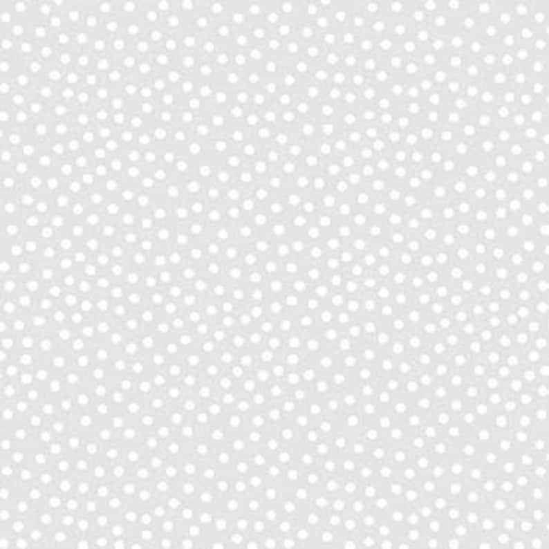 May include: A white background with a pattern of small, white dots.