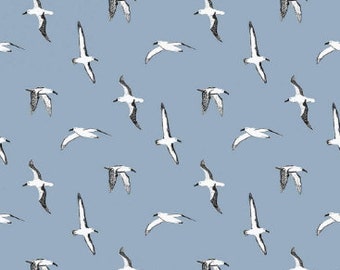 Heartsong Albatross Blue by Riley Blake Fabrics // Quilting Cotton // Cotton Woven // 100% cotton // Nautical Fabric // Seagull Fabric
