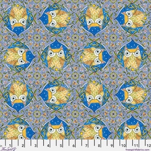 Well Owl Be - Nite Owl Blue by Freespirit Fabrics // Quilting Cotton // Cotton Woven // 100% cotton // Bird Fabric