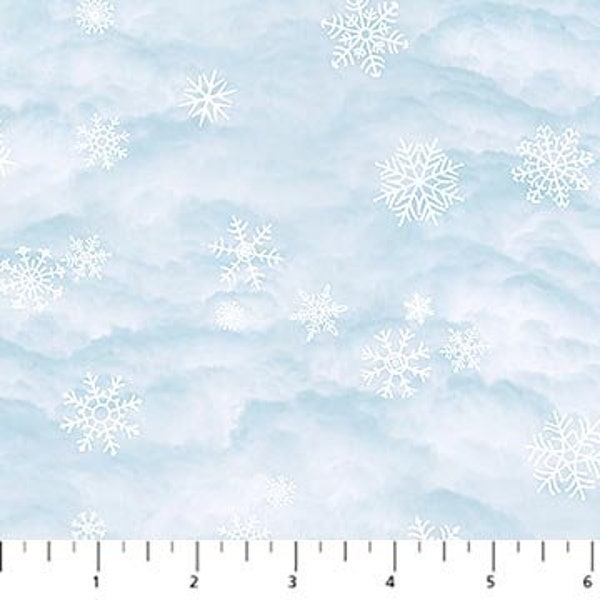 Silent Night Pale Blue Snow by Northcott Fabrics // Quilting Cotton // Cotton Woven // 100% cotton // Winter Fabric