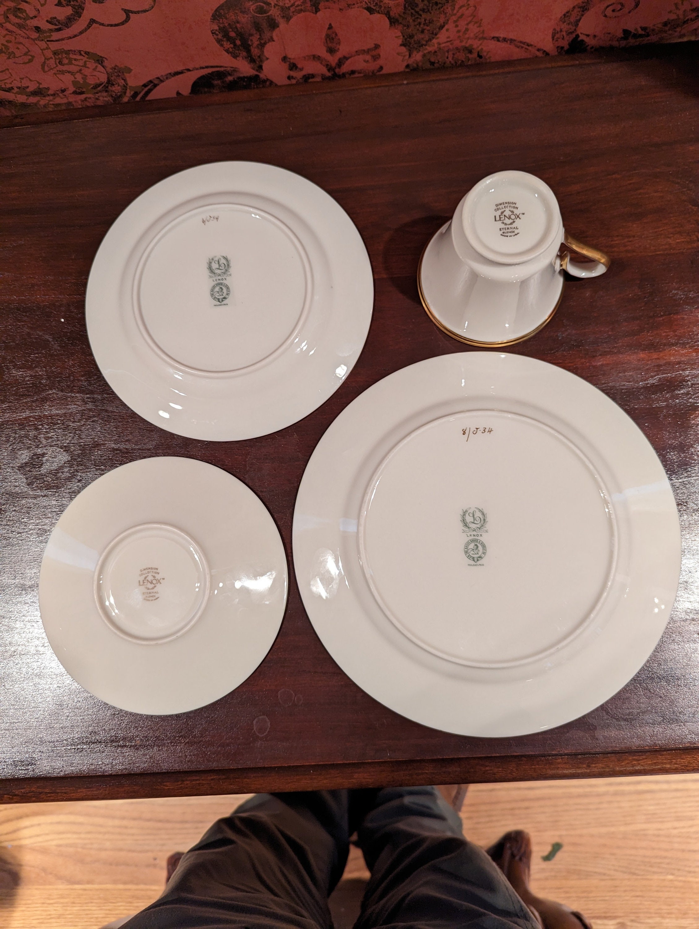 LENOX エターナル　プレート20㎝　4枚セット Lenox ETERNAL 4-piece Place Setting - Etsy
