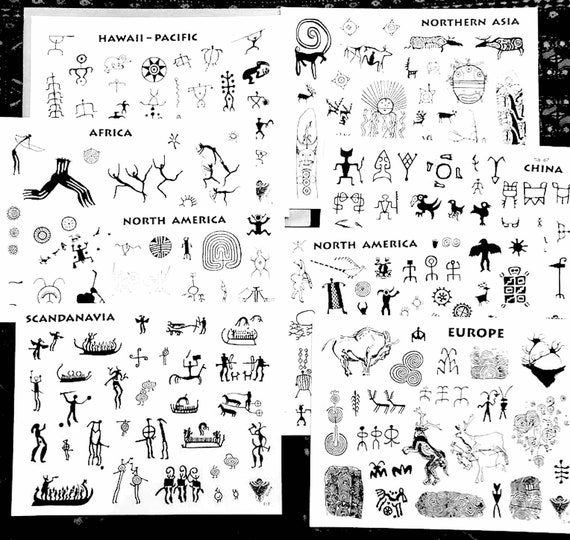 Ancient Rock Art Original Tribal Tattoo Designs Unique Flash - Etsy Canada Ancient Rock Art Original Tribal Tattoo Designs Unique Flash - Etsy Canada