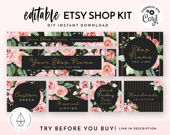 Etsy Branding Set Etsy Branding Kit Etsy Branding Banner | Etsy