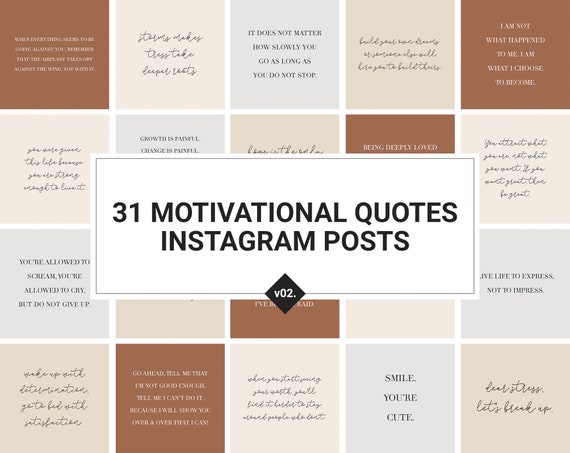 31 Instagram Post Quotes Instagram Quote Posts Motivational | Etsy