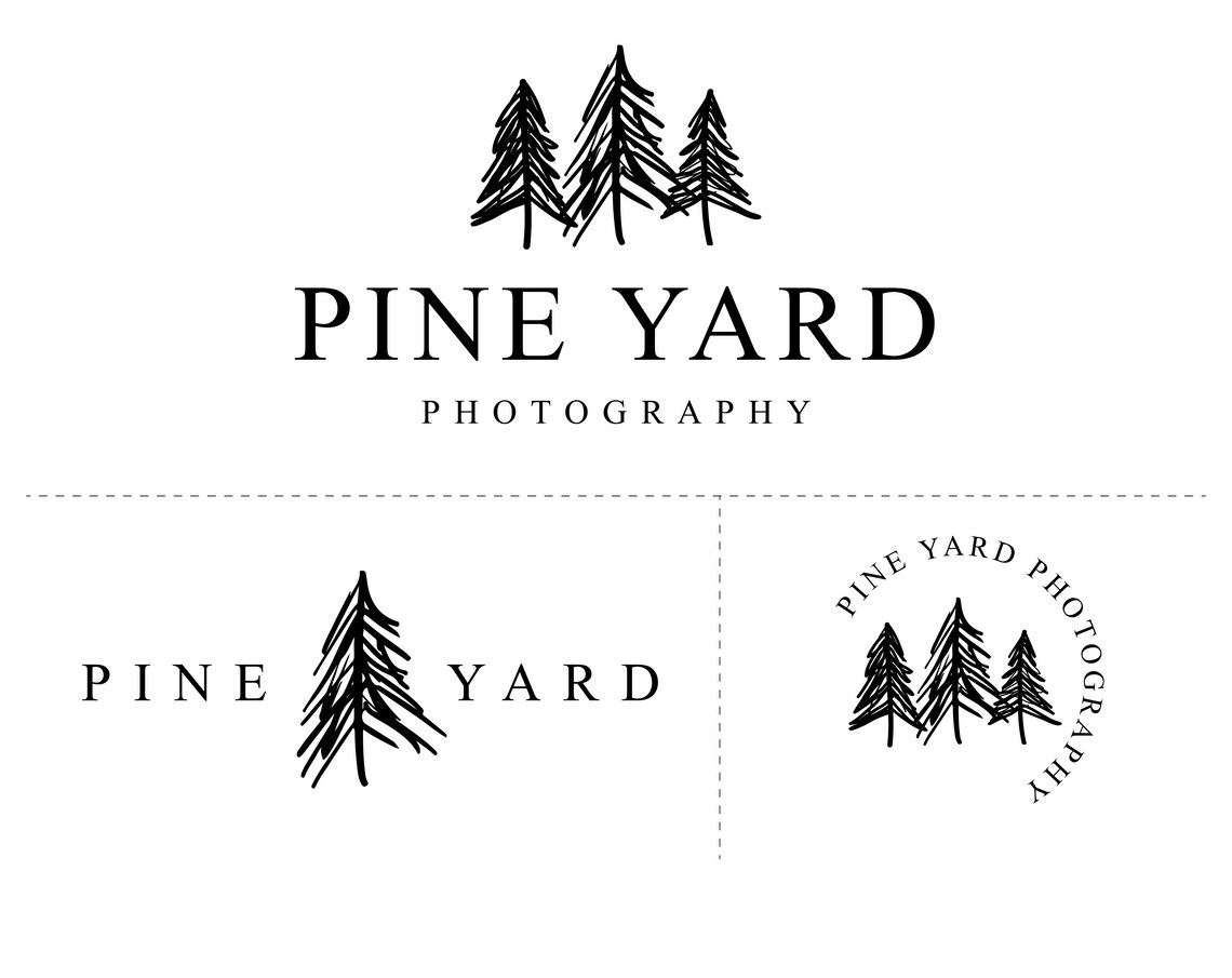 Pines Logo Pine Trees Logo Landscape Logo Premade Logo Etsy