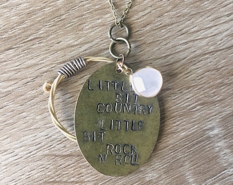 Quote Necklace | Hand Stamped Personalized Jewelry | Custom Quote Necklace | Personalized Text Necklace | Personalized Gift | Fathers Day