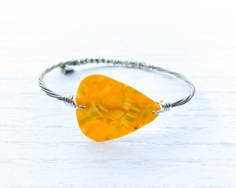 Guitar Pick Bracelet | Guitar String Bracelet | Nashville Tennessee | Musician Gift | Silver | Gold | Yellow