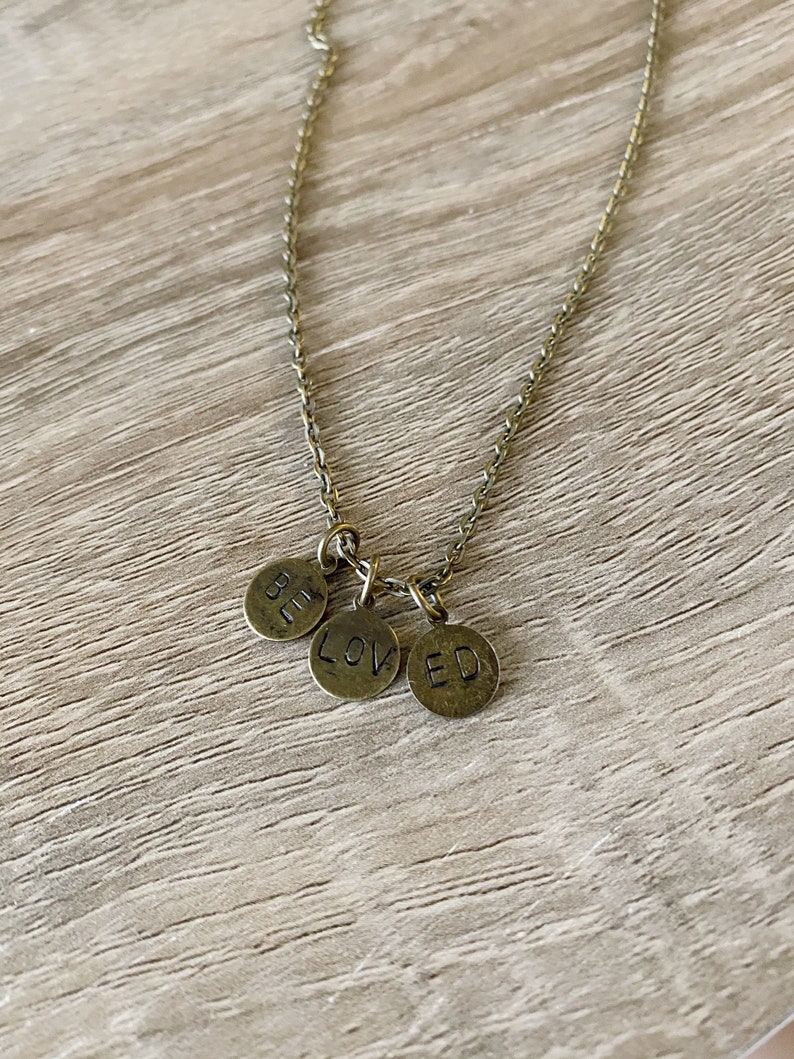 Monogram Necklace Handmade Hand Stamped