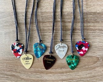 Handmade Guitar Pick Necklace: Rock and Roll Pendant for Men